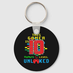 Chaveiro Camisa de Aniversário Jogo Desbloqueado Nível 10 A
