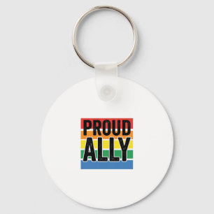 Chaveiro Camisa de Apoio ao Orgulho Vintage Proud Ally Desi