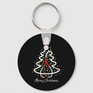 Chaveiro Camisa de árvore de Natal de enfermeira Estetoscóp