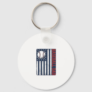 Chaveiro Camisa de bandeira do pai de beisebol vintage Desi