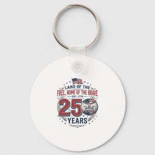Chaveiro Camisa de beisebol patriota 250 anos de design vin