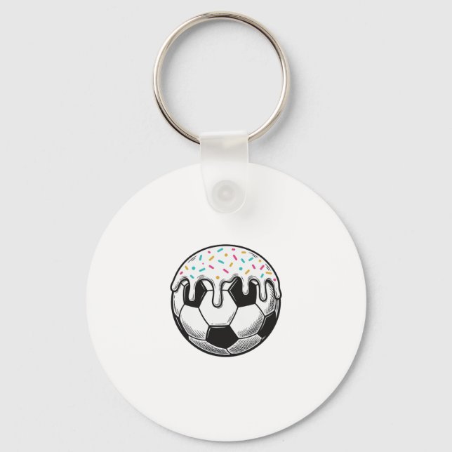 Chaveiro Camisa de Bola de Futebol com Glacê Pingando Vinta (Frente)