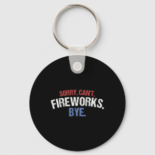 Chaveiro Camisa de bombeiros engraçada Desculpe Fogos de ar
