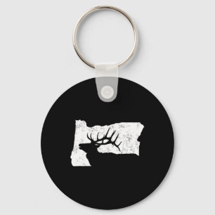 Chaveiro Camisa de Caça ao Elk do Oregon - Forma do Estado 
