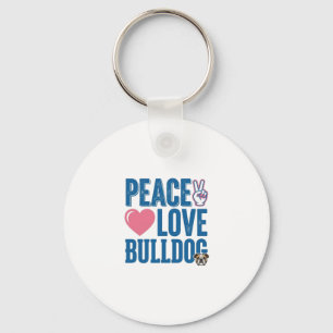 Chaveiro Camisa de Cachorro Vintage Bulldog Paz Amor Design