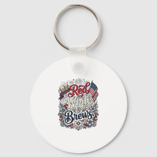 Chaveiro Camisa de Cerveja Patriótica Vermelho Branco & Cer