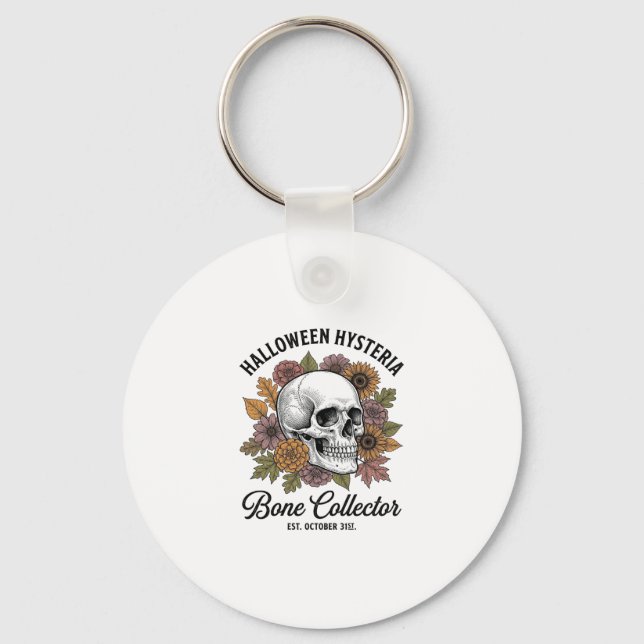 Chaveiro Camisa de Colecionador de Crânio de Halloween Vint (Frente)