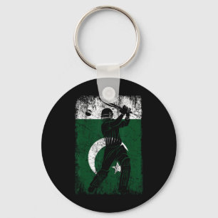 Chaveiro Camisa de críquete da bandeira do Paquistão Fã Jog