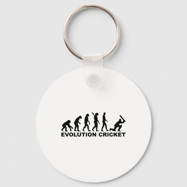 Chaveiro Camisa de críquete Evolution Of Man (Frente)