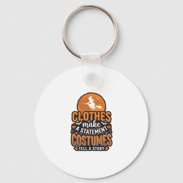 Chaveiro Camisa de declaração de fantasia de Halloween vint (Frente)