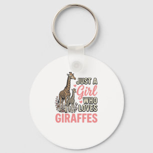 Chaveiro Camisa de Desenho de Girafa Vintage para Meninas A