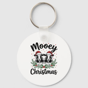 Chaveiro Camisa de Desenho de Natal Bovino Vintage Mooey