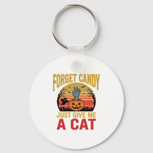 Chaveiro Camisa de Doces Engraçados para Amante de Gatos no