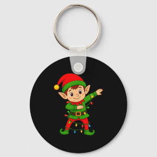 Chaveiro Camisa de Elfo Dabbing Fantasia de Natal Esquadrão