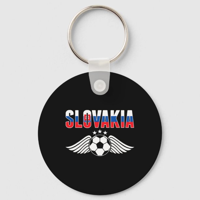 Chaveiro Camisa de Fã de Futebol da Eslováquia - Bandeira E (Frente)