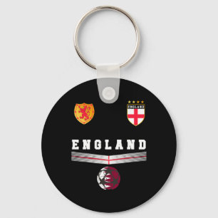 Chaveiro Camisa de Fãs de Futebol da Inglaterra Bandeira In
