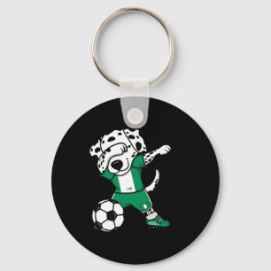 Chaveiro Camisa de Fãs de Futebol da Nigéria Dab Dalmatian