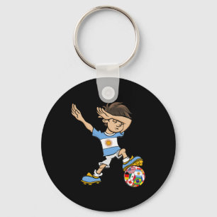 Chaveiro Camisa de Futebol da Argentina com Bandeira Nacion