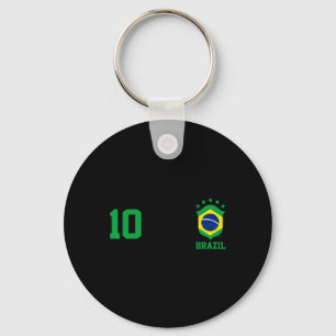 Chaveiro Camisa de Futebol Feminina Bandeira do Brasil Orgu