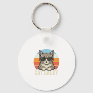 Chaveiro Camisa de Gato Legal Vintage Sunset Cat Daddy Desi
