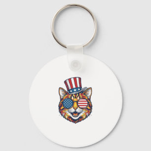 Chaveiro Camisa de Gato Patriota com Desenho de Gravura Vin