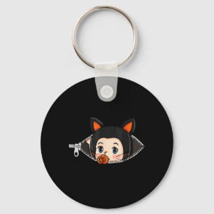 Chaveiro Camisa de Gravidez de Halloween - Bebê com Orelhas
