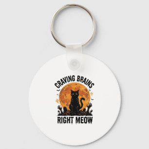 Chaveiro Camisa de Gravura Vintage de Gato Zumbi de Hallowe