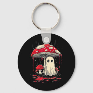 Chaveiro Camisa de Halloween Cottagecore Fantasma Cogumelo