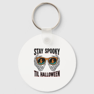 Chaveiro Camisa de Halloween de Esqueleto com Óculos de Bru