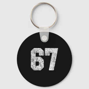 Chaveiro Camisa de jogador número 67 branca desgastada #