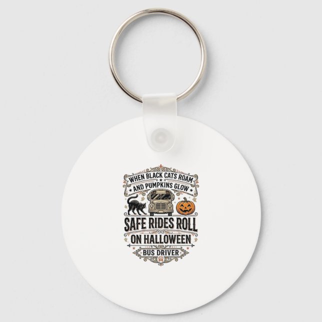 Chaveiro Camisa de Motorista de Ônibus de Halloween Assusta (Frente)