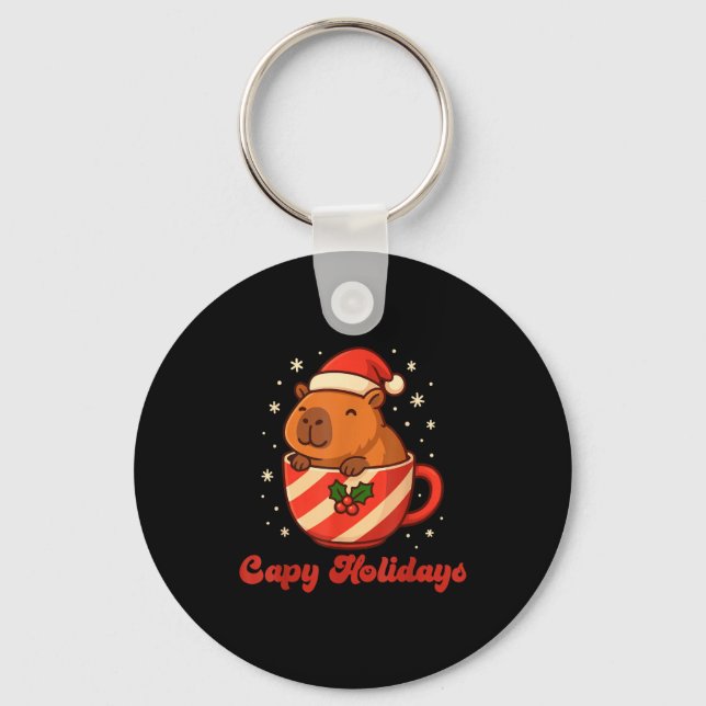 Chaveiro Camisa de Natal de Capivara, Férias Divertidas de  (Frente)