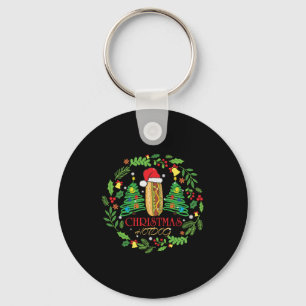 Chaveiro Camisa de Natal de Hot Dog Lover Xmas Feia de Hot