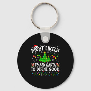 Chaveiro Camisa de Natal Mais Provável Para Combinar com Fa