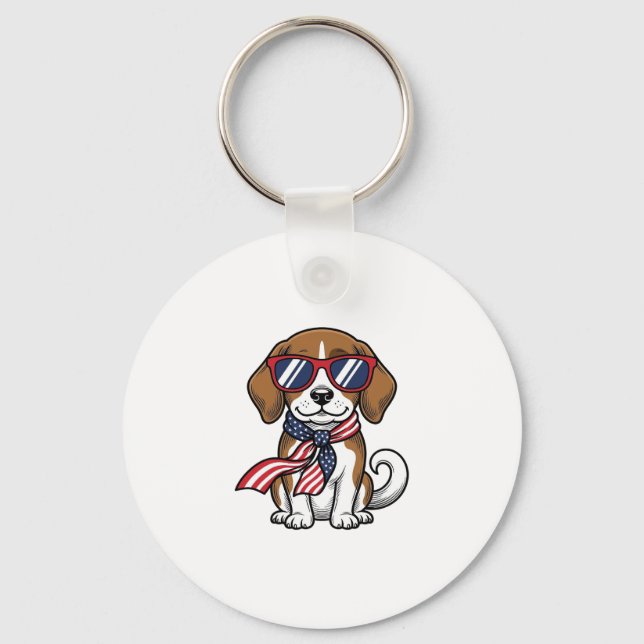 Chaveiro Camisa de Óculos de Sol de Cachorro Beagle Patriot (Frente)