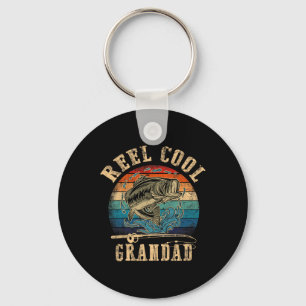 Chaveiro Camisa de pesca de peixes avô legal vintage pai