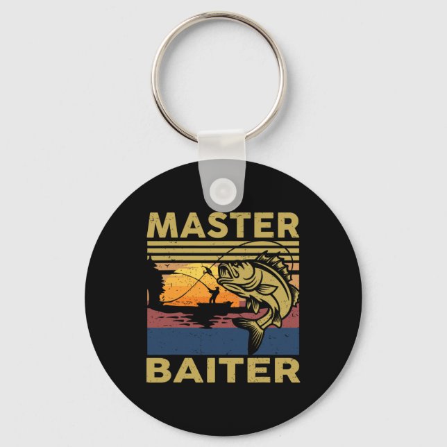 Chaveiro Camisa de pesca Master Iter engraçada presente par (Frente)