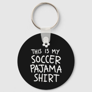 Chaveiro Camisa de pijama de futebol vintage engraçada