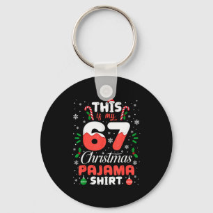 Chaveiro Camisa de pijama de Natal engraçada 67 Six Seven M