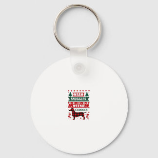 Chaveiro Camisa de pijama de Natal para cachorro Weenie, fo