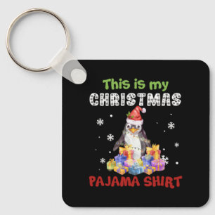 Chaveiro Camisa de pijama de Natal Pinguim Esta é Minha