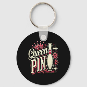 Chaveiro Camisa de Rainha Pin Bowler Liga de Boliche Para B
