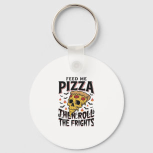 Chaveiro Camisa de Terror de Pizza Gravura Vintage Noite de