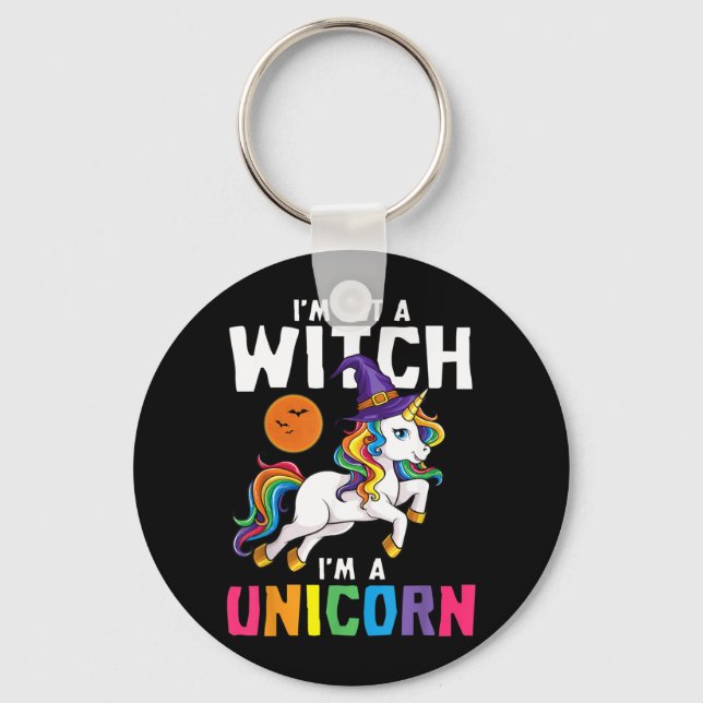 Chaveiro Camisa de Unicórnio Bruxa Meninas Halloween (Frente)