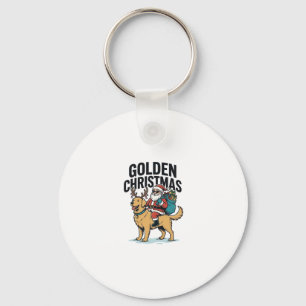 Chaveiro Camisa Desi do Papai Noel de Natal Dourado Cavalga