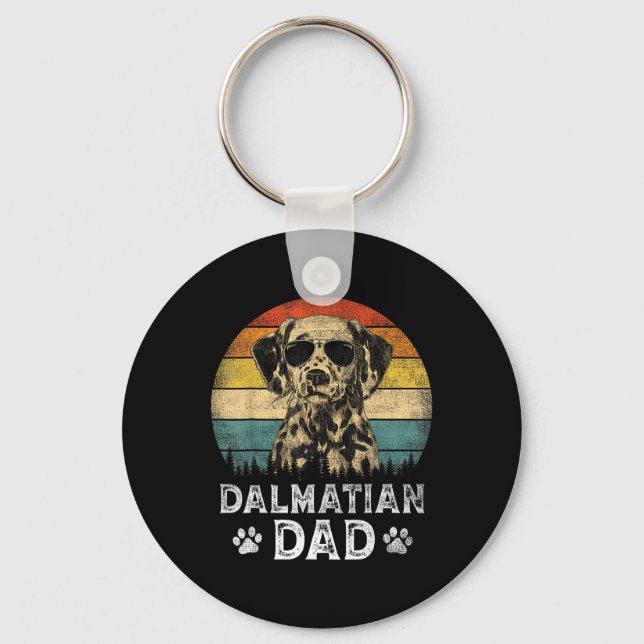 Chaveiro Camisa Dia dos Pais Amantes de Cachorro Dalmatian  (Frente)