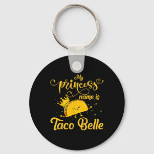 Chaveiro Camisa Divertida de Taco Princesa Nome É Taco Bell