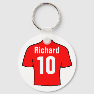 Chaveiro Camisa do ventilador de futebol para personalizar.