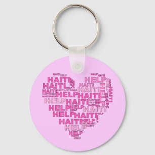 Chaveiro Camisa e roupa de Haiti T da ajuda