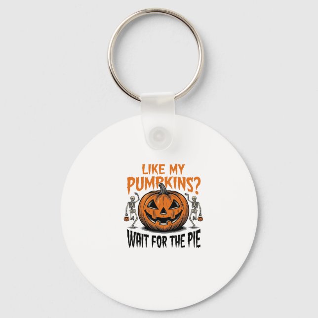 Chaveiro Camisa engraçada de abóbora esqueleto Halloween Pi (Frente)